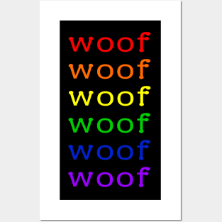 Rainbow woof Posters and Art